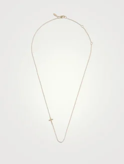 Love Letter 14K Gold Cross Necklace
