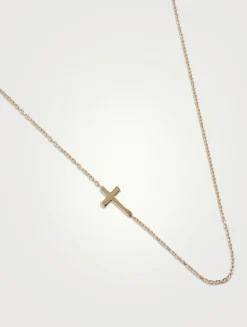 Love Letter 14K Gold Cross Necklace