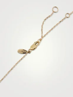 Love Letter 14K Gold G Initial Pavé Diamond Necklace