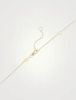 Love Letter 14K Gold R Initial Single Diamond Necklace