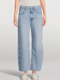 Low Curve Barrel-Leg Jeans