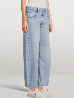 Low Curve Barrel-Leg Jeans