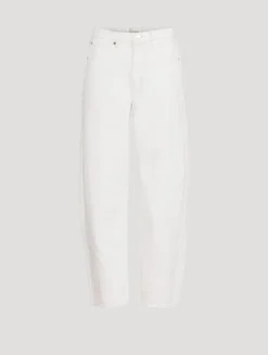 Low-Slung Barrel-Leg Jeans