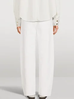 Low-Slung Barrel-Leg Jeans