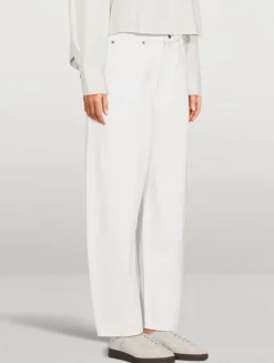 Low-Slung Barrel-Leg Jeans