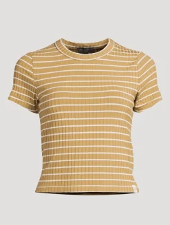 Luca Ribbed Baby T-Shirt In Stripe Print