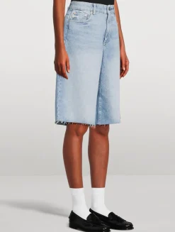 Lucila Wide-Leg Denim Shorts