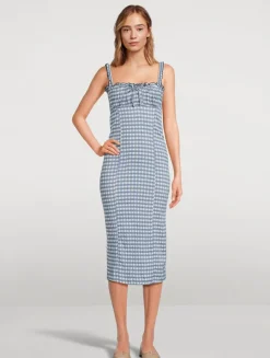 Lucinda Midi Dress In Gingham Print