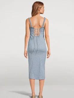 Lucinda Midi Dress In Gingham Print