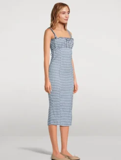 Lucinda Midi Dress In Gingham Print