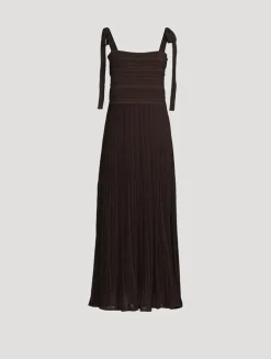 Lucky Metallic Ribbed Midi Dress