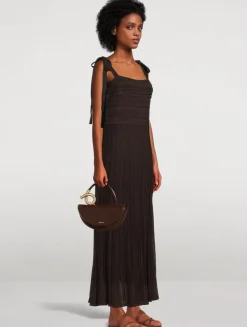 Lucky Metallic Ribbed Midi Dress