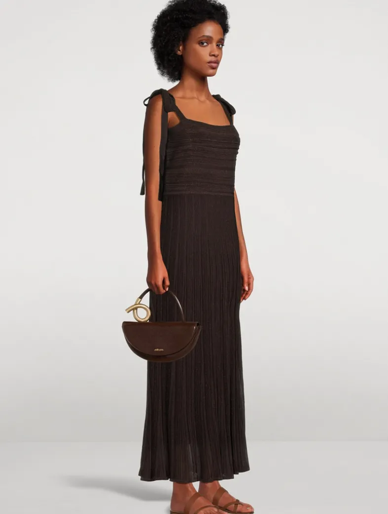 Lucky Metallic Ribbed Midi Dress