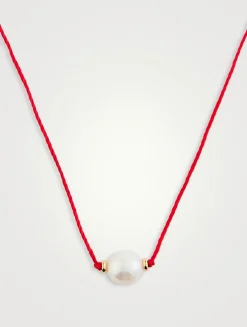 Lucky Thread Pearl Necklace