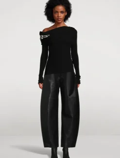 Luna Pieced Barrel-Leg Trousers