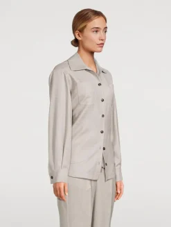 Lurex Shirt In Plaid Print