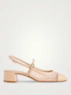 Maeve Mesh Mary Jane Slingback Pumps