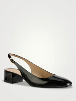 Maeve Patent Leather Slingback Pumps