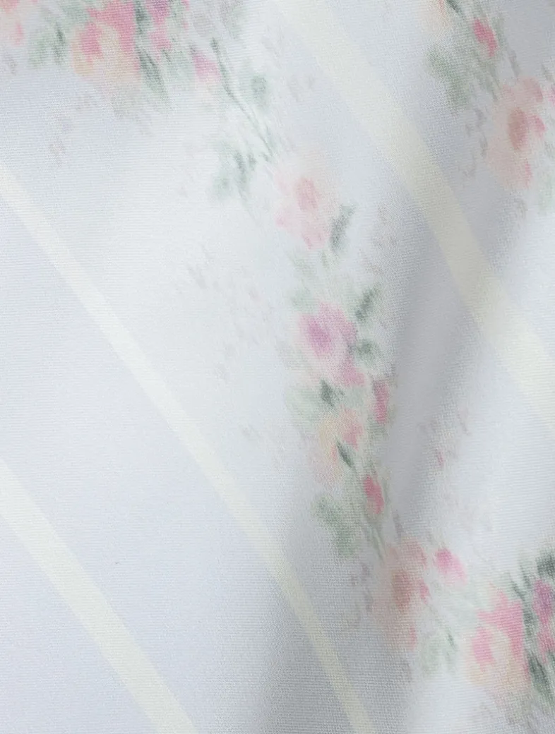 Malina Satin Slip Skirt In Floral Print