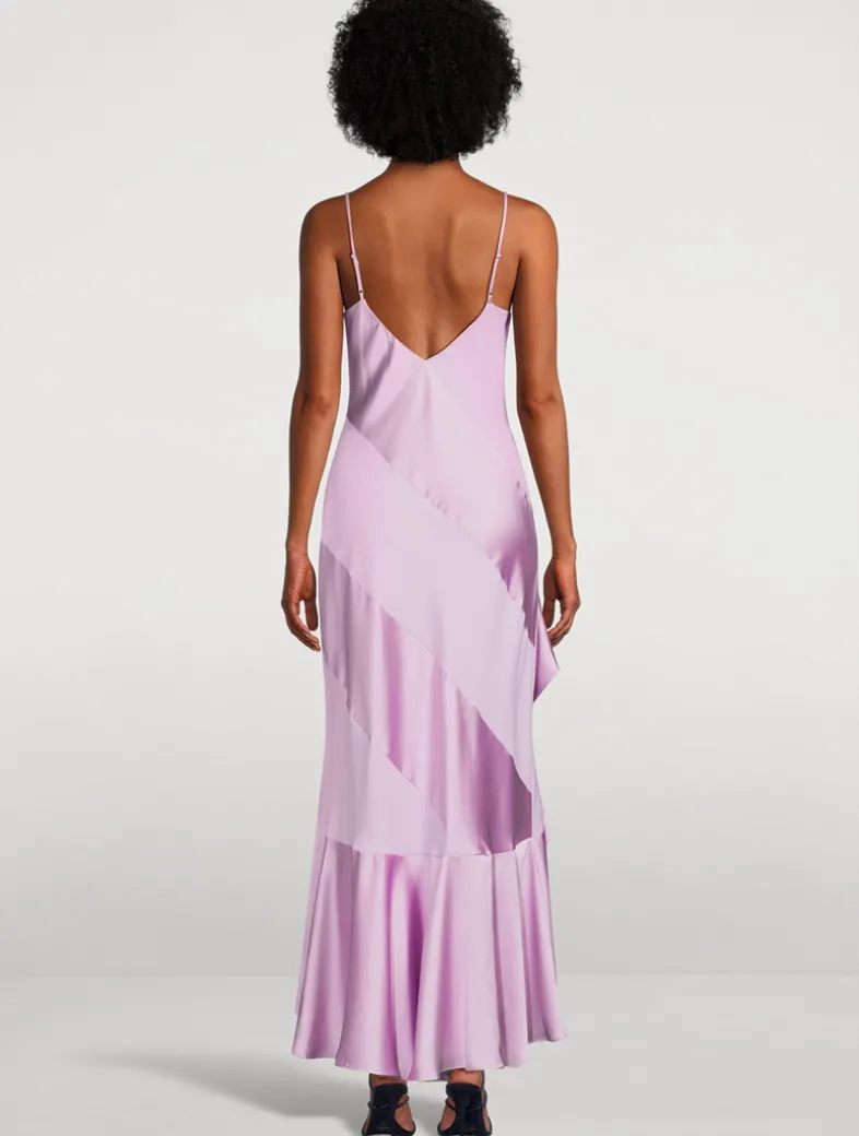 Mallee Asymmetric Satin Slip Dress