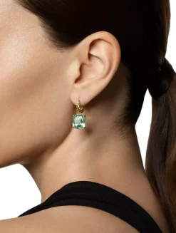 Marbella Drop Earrings In 18k Yellow Gold With Sky Blue Topaz, 11mm