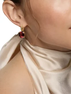 Marbella Drop Earrings In 18k Yellow Gold With Sky Blue Topaz, 11mm