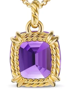 Marbella Pendant In 18k Yellow Gold With Amethyst, 22mm