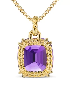 Marbella Pendant In 18k Yellow Gold With Amethyst, 22mm