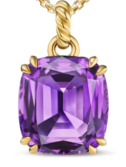 Marbella Pendant In 18k Yellow Gold With Amethyst, 22mm