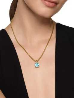 Marbella Pendant In 18k Yellow Gold With Hampton Blue Topaz, 12mm