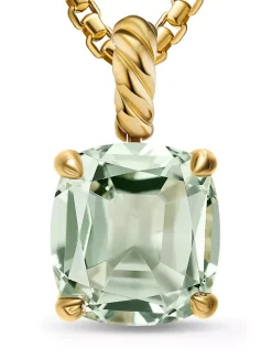 Marbella Pendant In 18k Yellow Gold With Sky Blue Topaz, 12mm