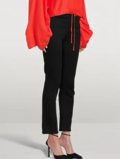 Mari High-Rise Slim Straight Jeans