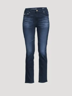 Mari High-Rise Slim Straight Jeans