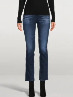 Mari High-Rise Slim Straight Jeans