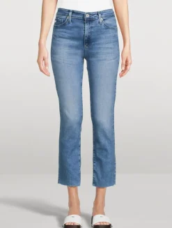 Mari Slim Straight Cropped Jeans