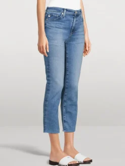 Mari Slim Straight Cropped Jeans