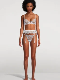 Mathilde Embroidered Garter Belt