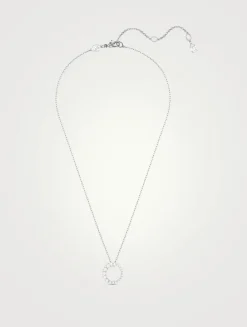 Matrix Crystal Pearl And Crystal Pendant Necklace