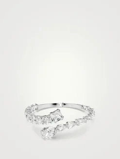 Matrix Mixed Cut Crystal Cuff Bracelet