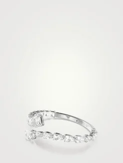 Matrix Mixed Cut Crystal Cuff Bracelet