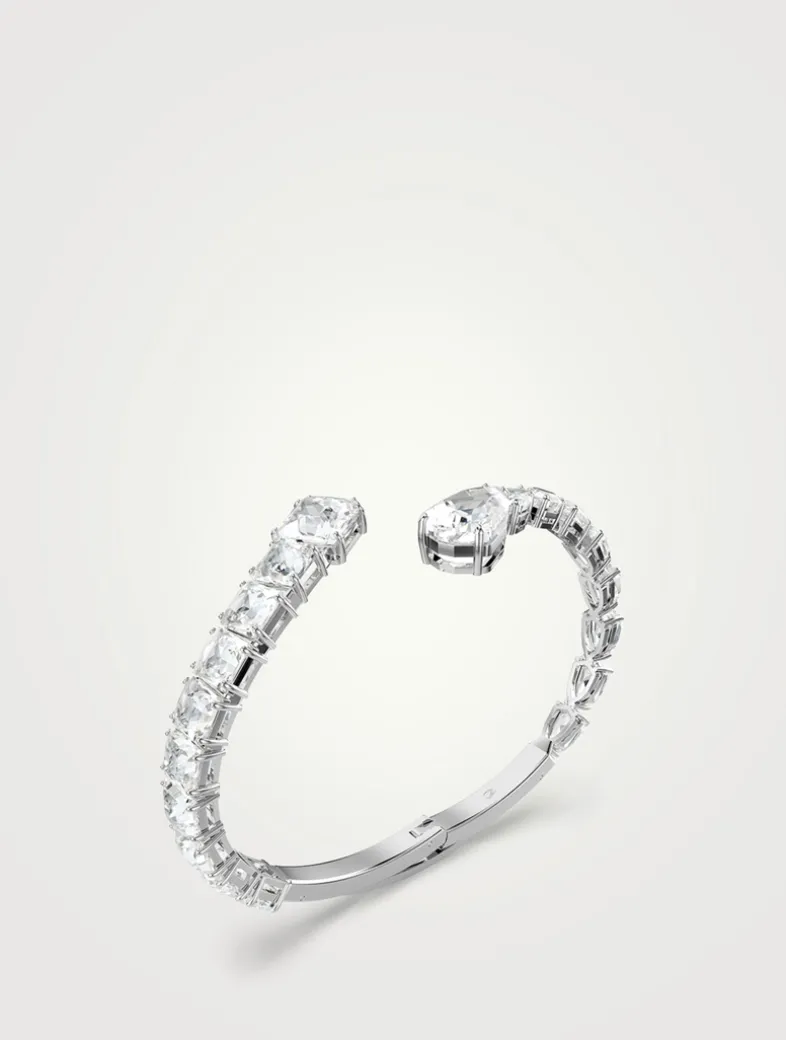 Matrix Mixed Cut Crystal Cuff Bracelet