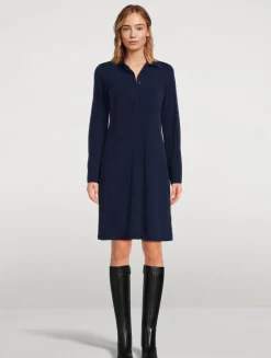 Matte Jersey Polo Dress