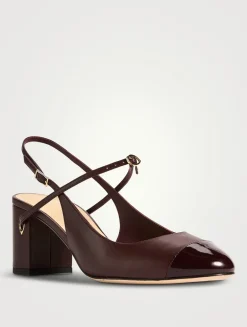 Mattia Leather Slingback Pumps