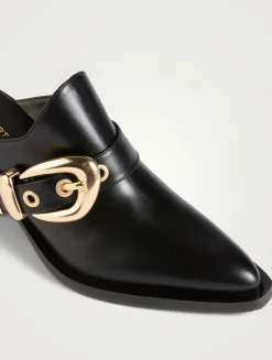 Maven Leather Western Mules