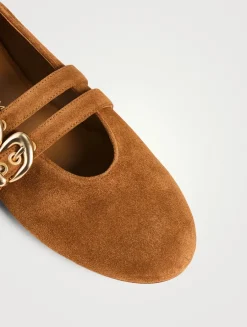 Maven Suede Mary Jane Ballet Flats