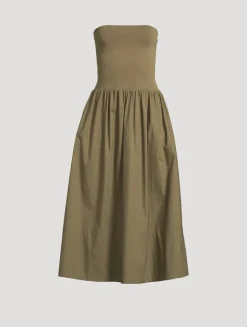 Mavo Mixed-Media Midi Dress