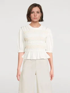 Maxey Smocked T-Shirt