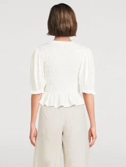 Maxey Smocked T-Shirt