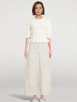 Maxey Smocked T-Shirt