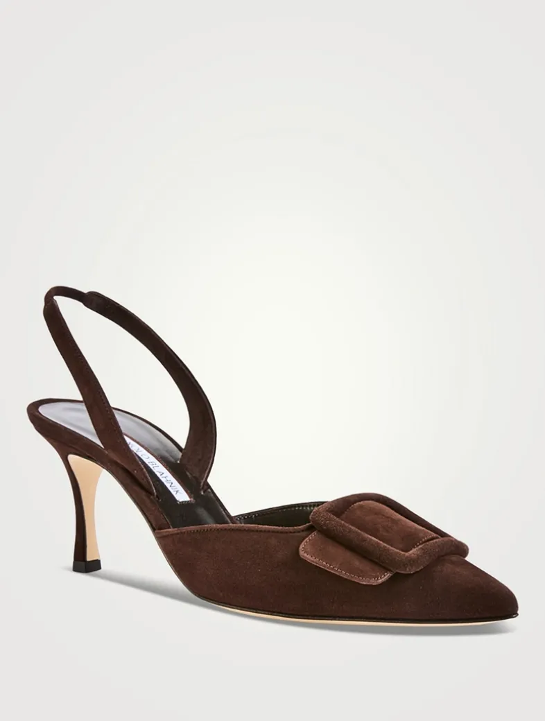 Maysli Suede Slingback Pumps